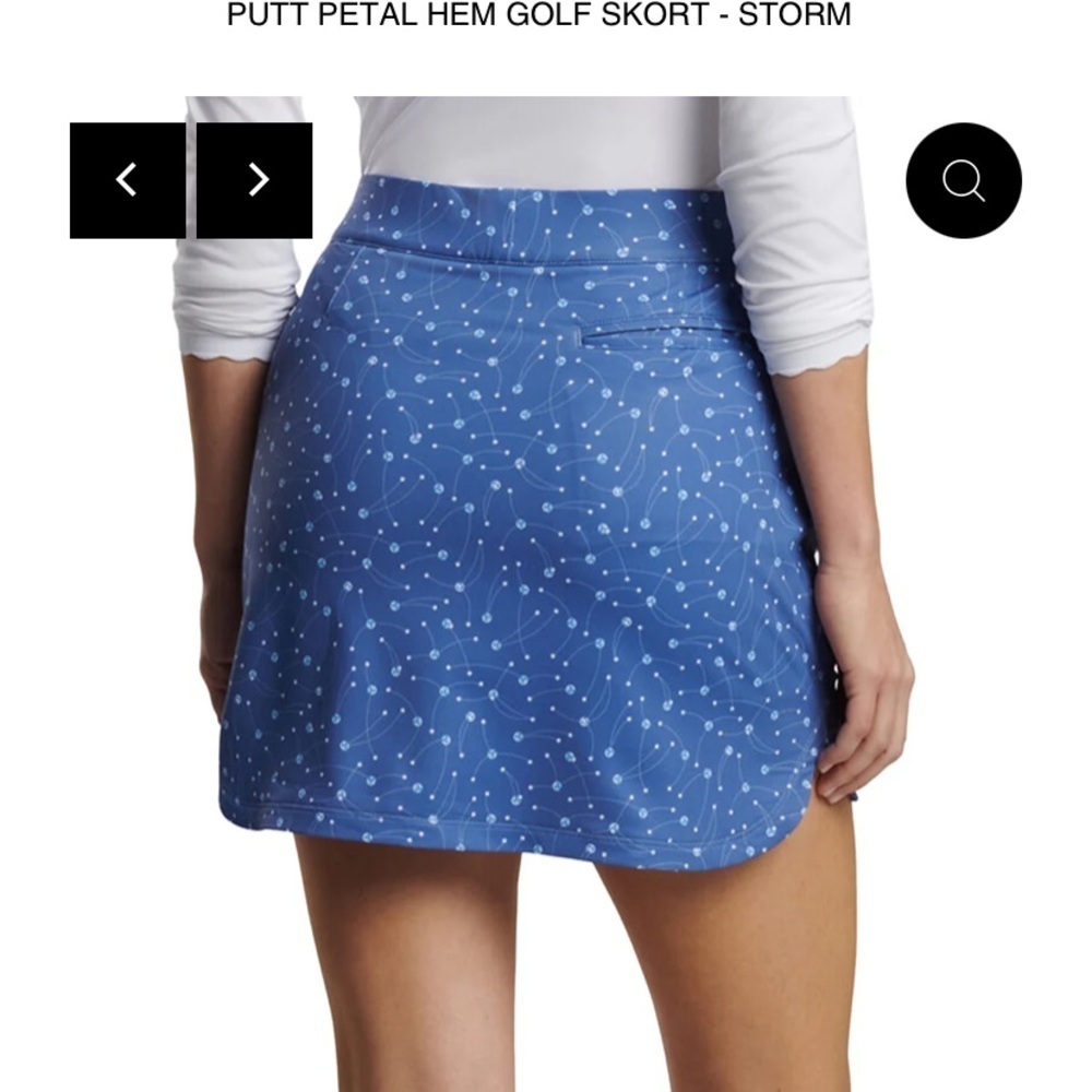 Peter Millar Women's Alice Short Putt Petal Hem Golf Skort - Storm size XS - Picture 9 of 9